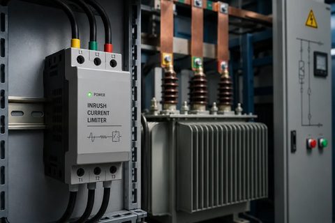 Limitador de corriente de arranque en instalación eléctrica industrial